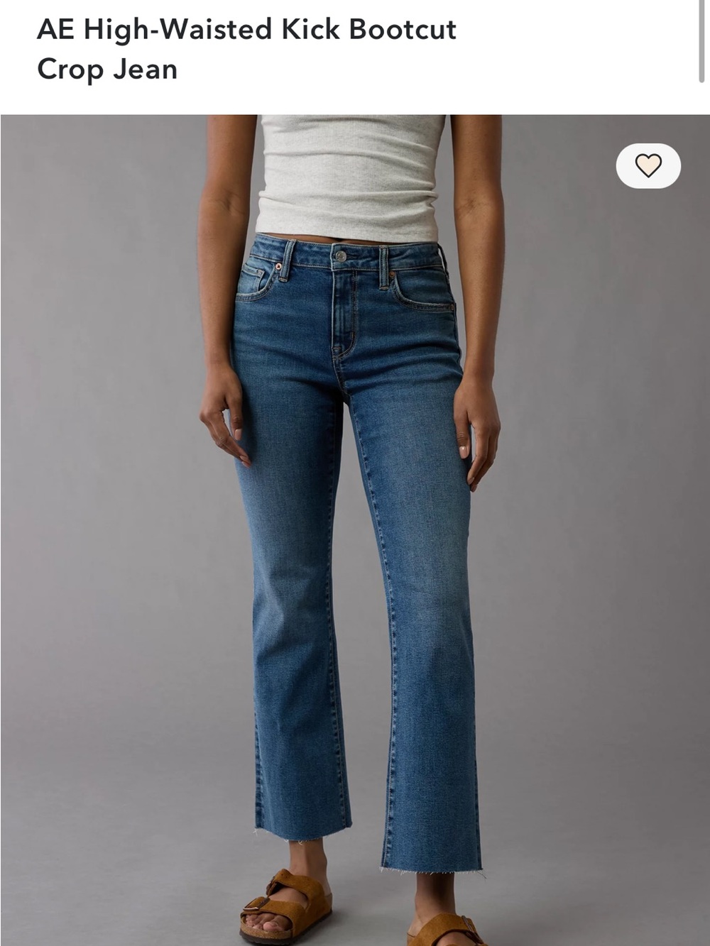 AE High-Waisted Kick Bootcut Crop Jean